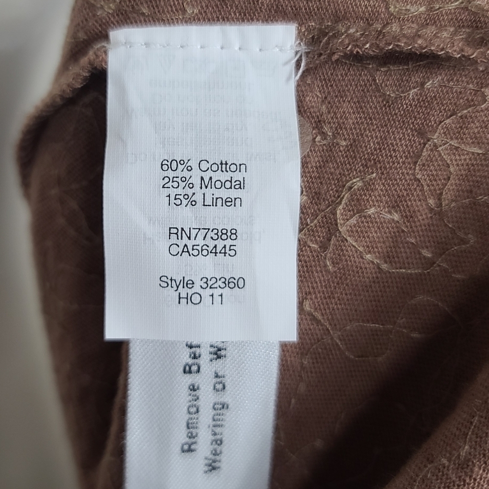 J. Crew Brown Sequin Scoop Neck Cotton Linen Modal Tank Top M - Picture 8 of 9
